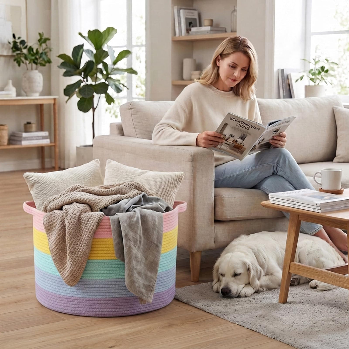 90L Large Blanket Basket