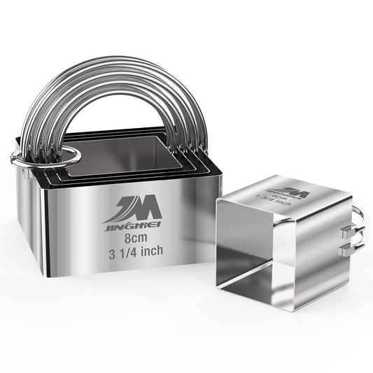 Square Biscuit Cutter Set 1.75inch 2inch 2.25inch 2.75inch 3.25inch