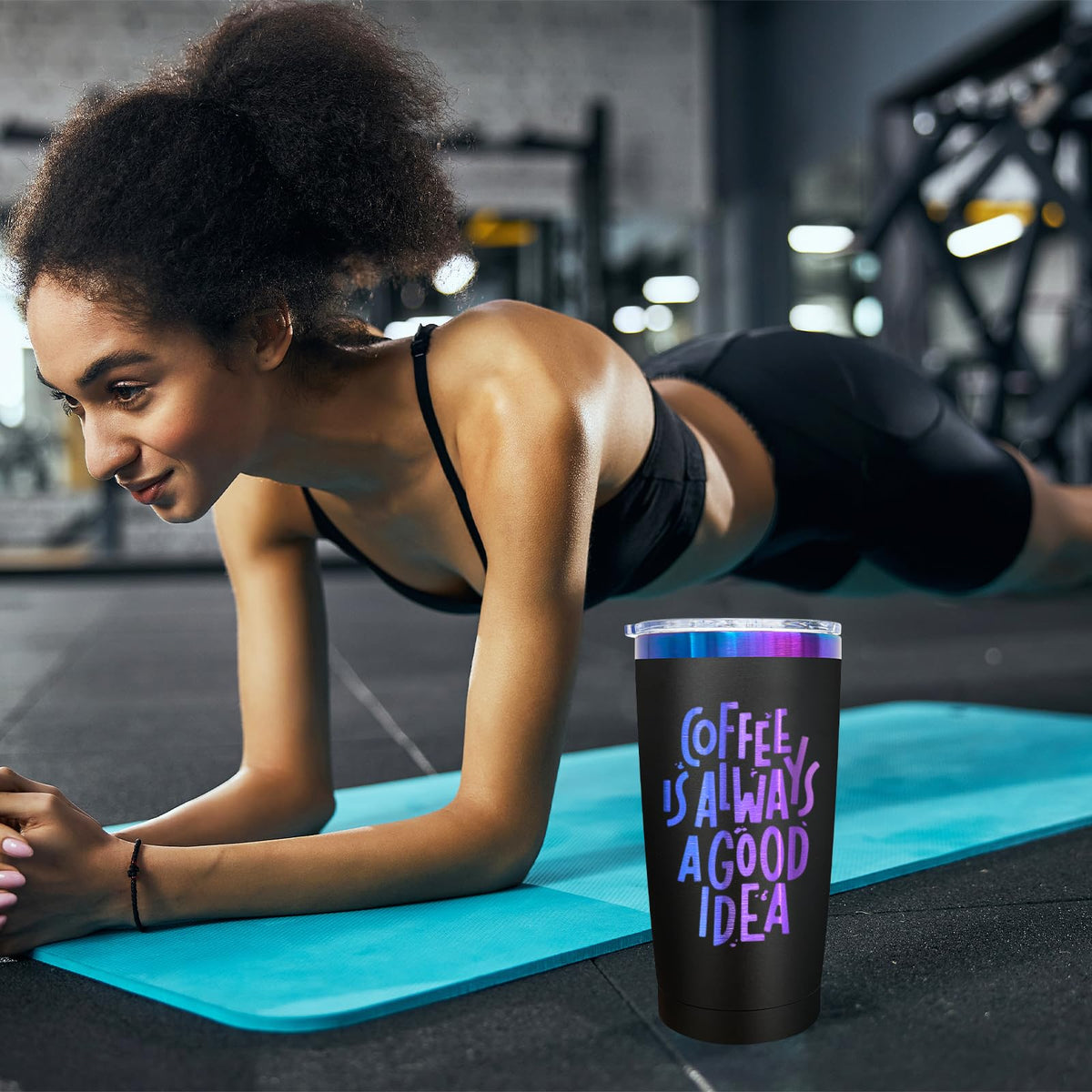 20 oz Tumbler Bulk Stainless Steel Tumblers with Lids and Straws Black