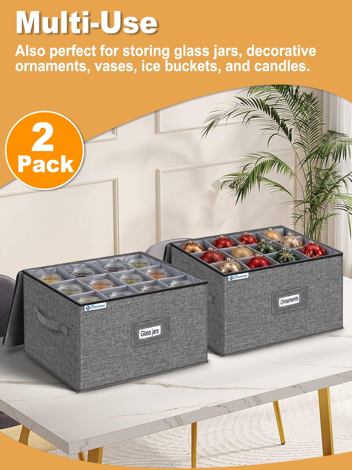 Wine Glass Storage Box for 24 Glasses (2 Count)