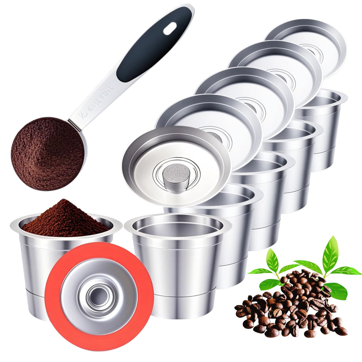 6 Pack Reusable K Cups for Keurig 2.0 & 1.0 (6 Count)
