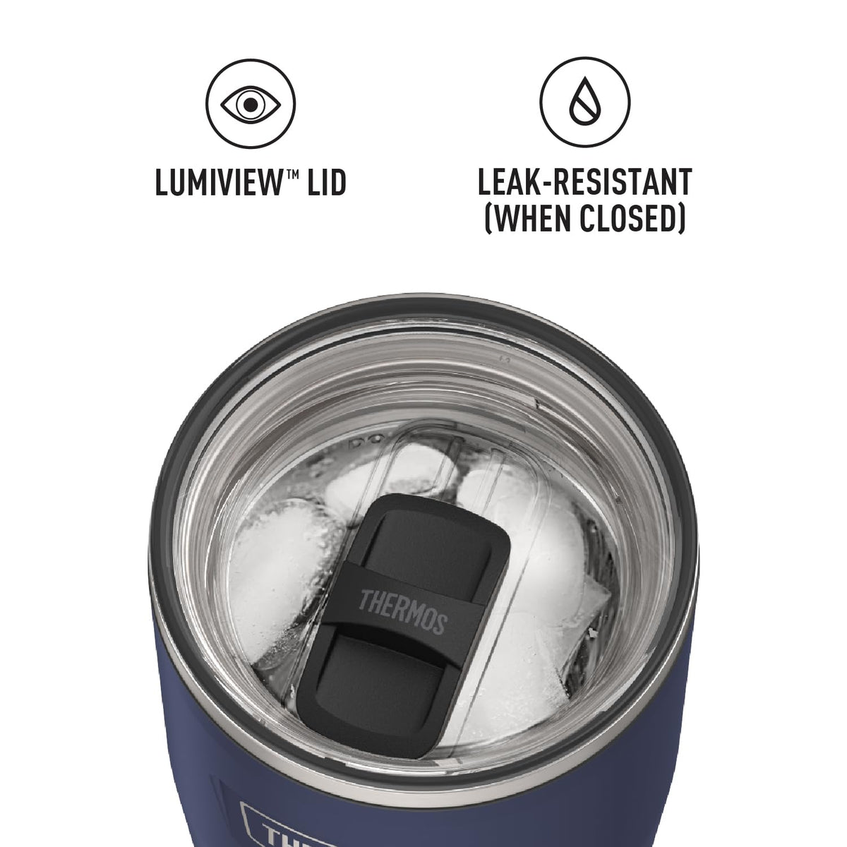 Icon Series 24oz Stainless Steel Tumbler with Slide Lock Lid