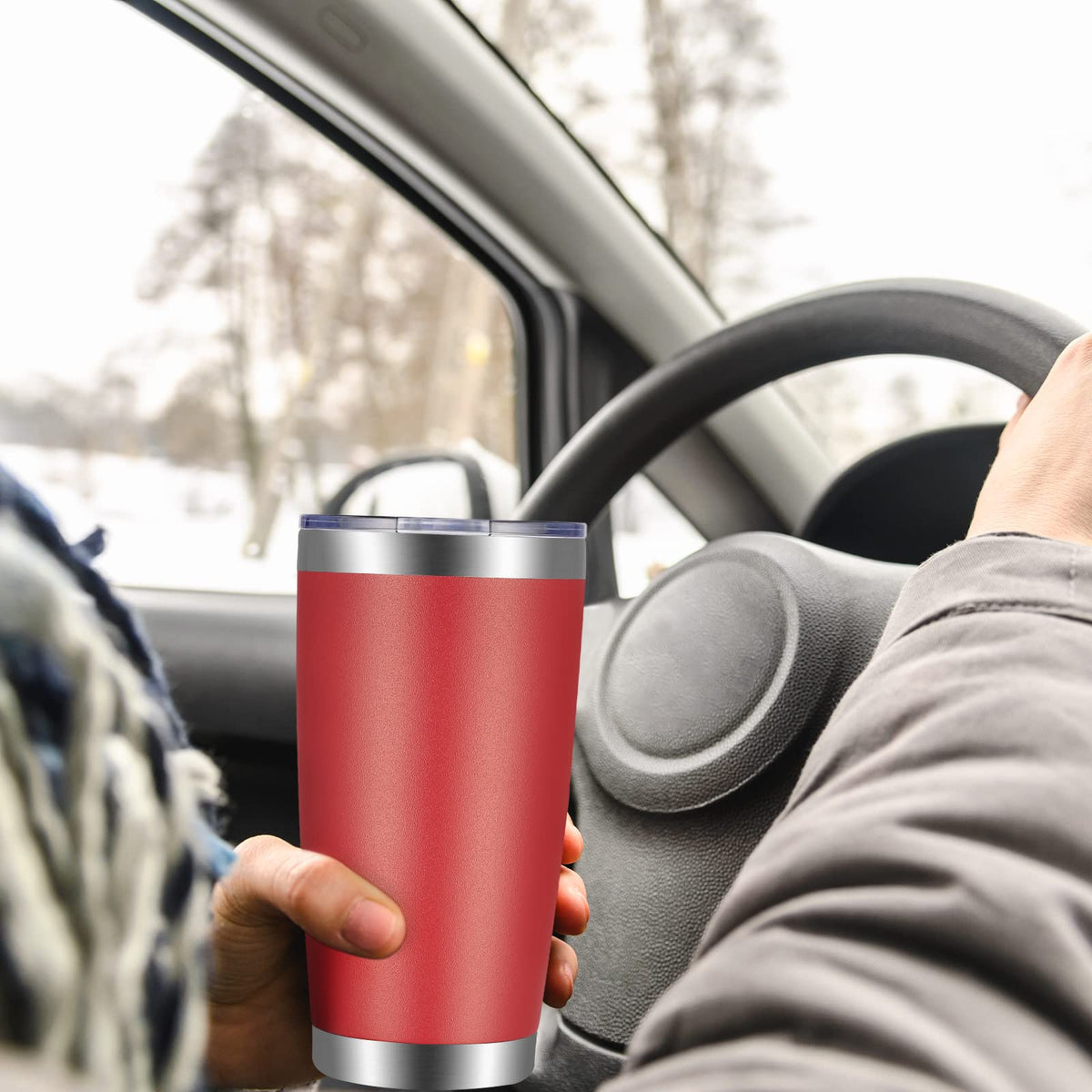 20oz Tumbler with Lid and Straw Stainless Steel Tumbler Cup Bulk Vacuum Insulated Double Wall Travel Coffee Mug Powder Coated Coffee Cup (12 Count)