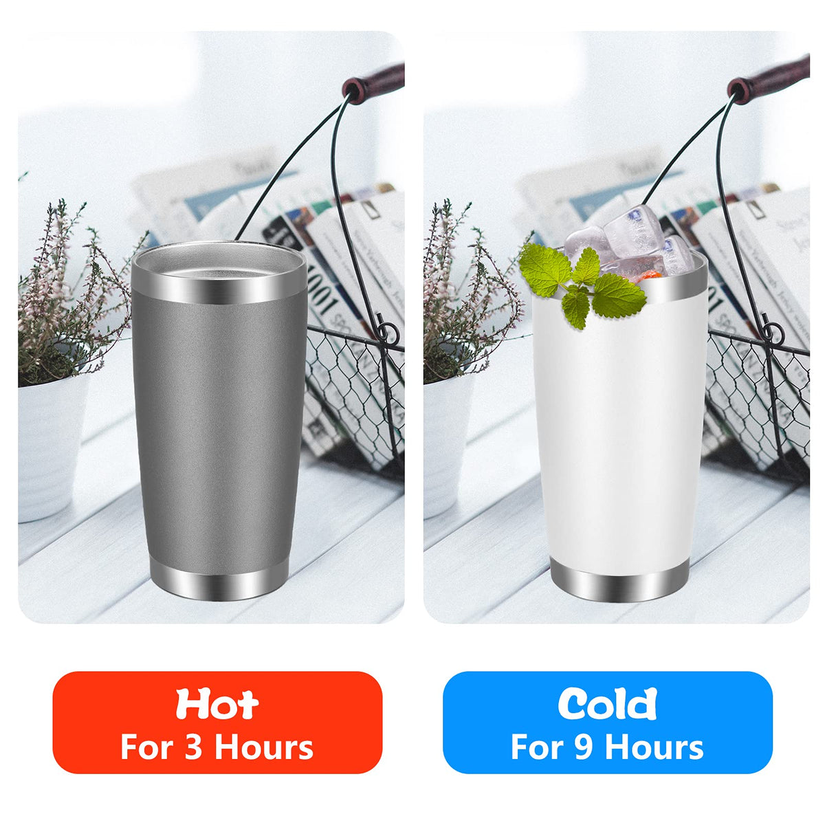 20oz Tumbler with Lid and Straw Stainless Steel Tumbler Cup Bulk Vacuum Insulated Double Wall Travel Coffee Mug Powder Coated Coffee Cup (12 Count)