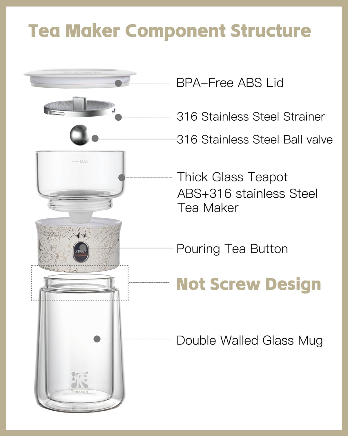 Glass Tea Infuser Pot