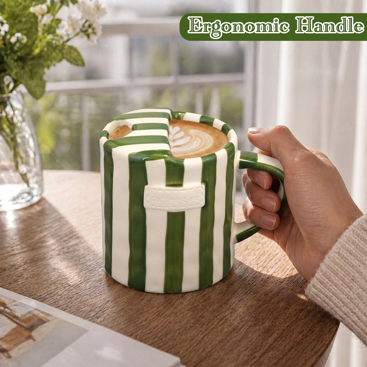 1 Pack Ceramic Mug with Sip Hole
