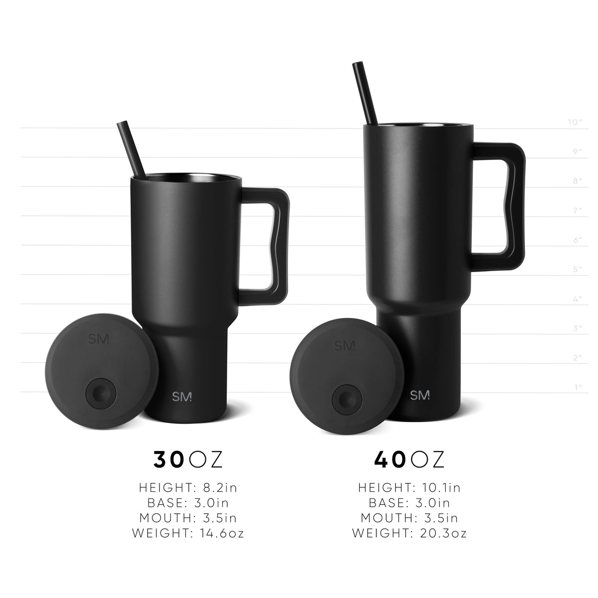 Tumbler with Handle and Straw