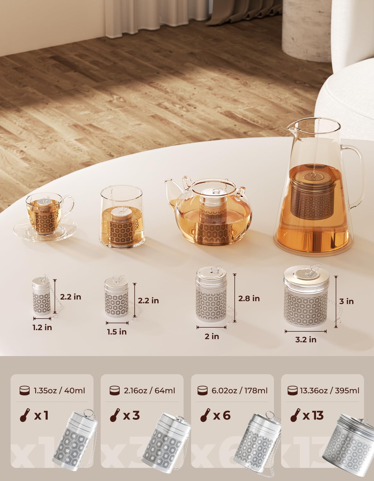 Extra Large Tea Infuser for Loose Tea & Spice Ball for Cooking