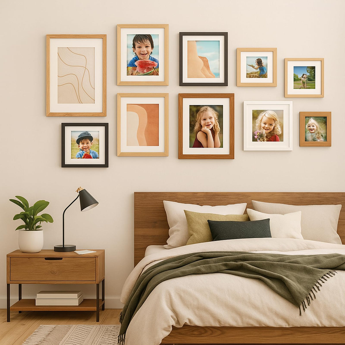 8x12 Solid Oak Wood Picture Frame