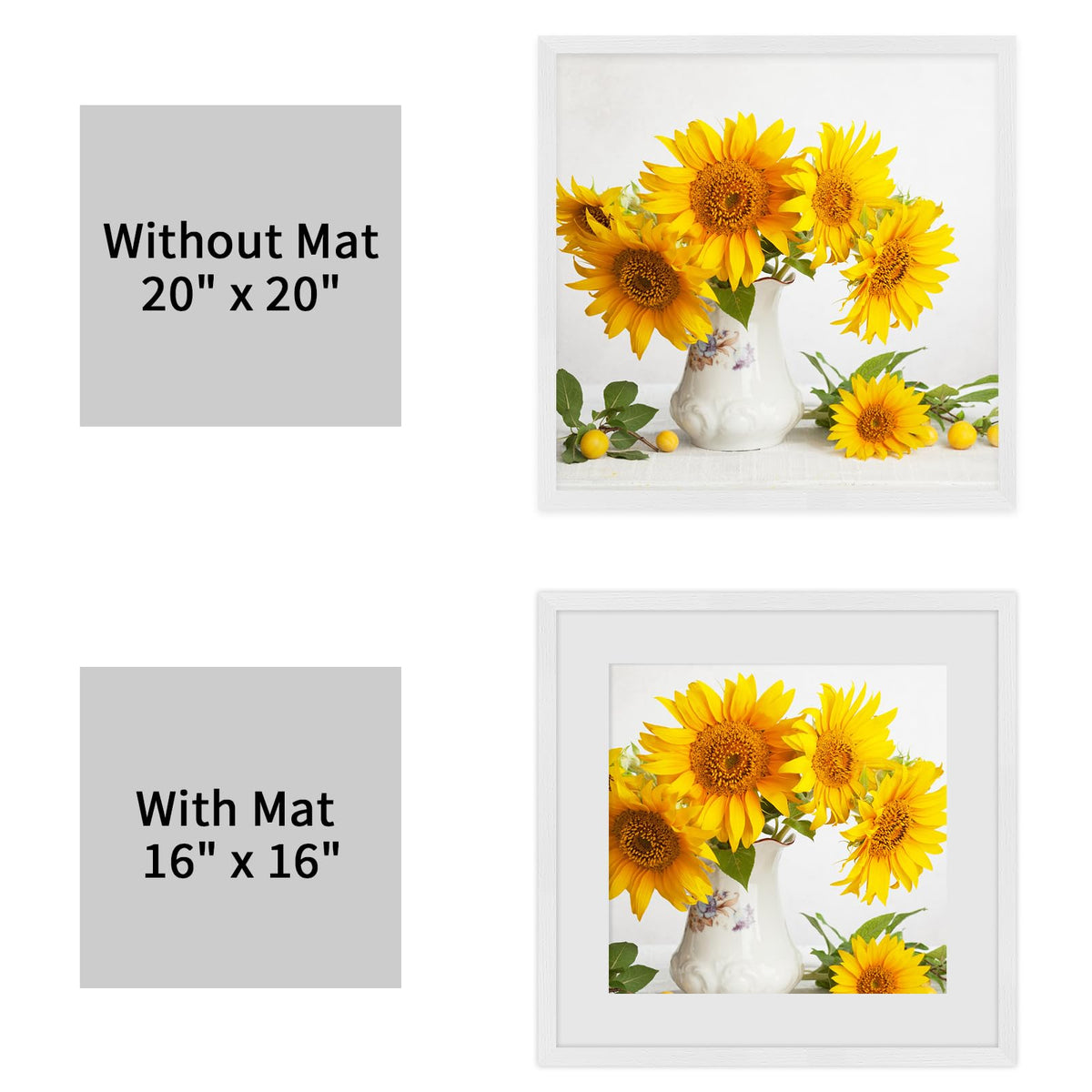 20x20 Solid Oak Wood Picture Frames (3 Count)