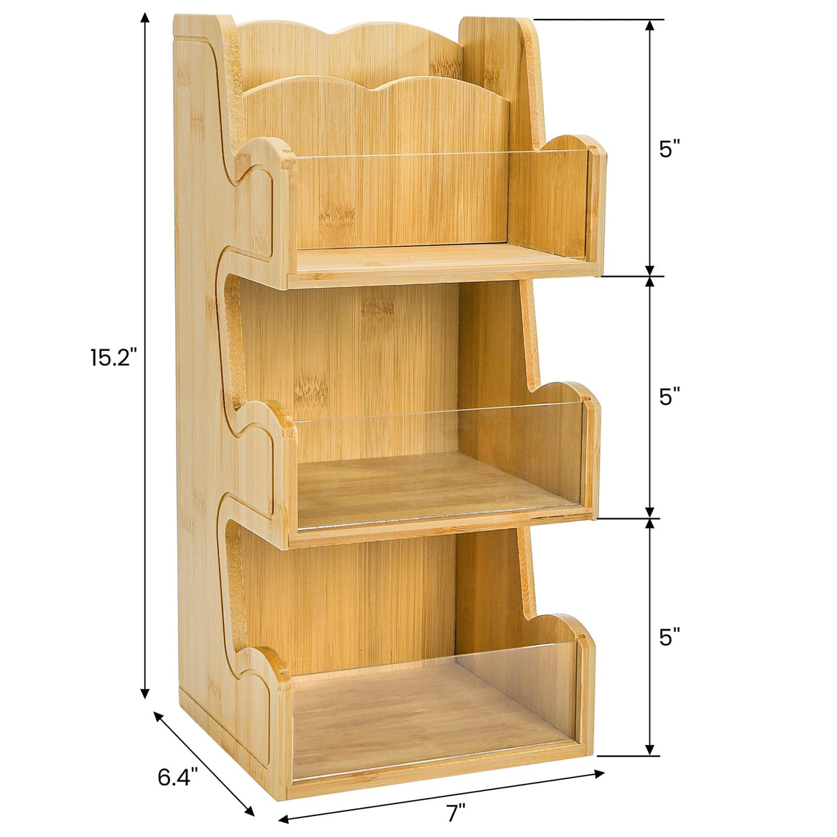 3 Tier Bamboo Coffee Condiment Station