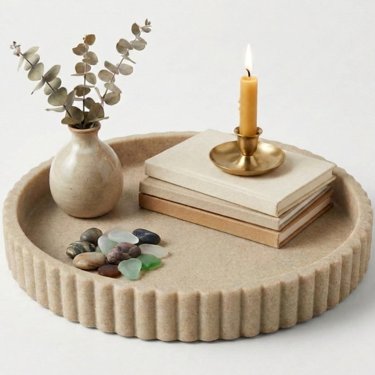 Round Decorative Tray Coffee Table Tray
