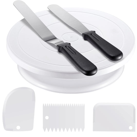 Cake Decorating Kit with Turntable Baking Supplies for Beginner Pros