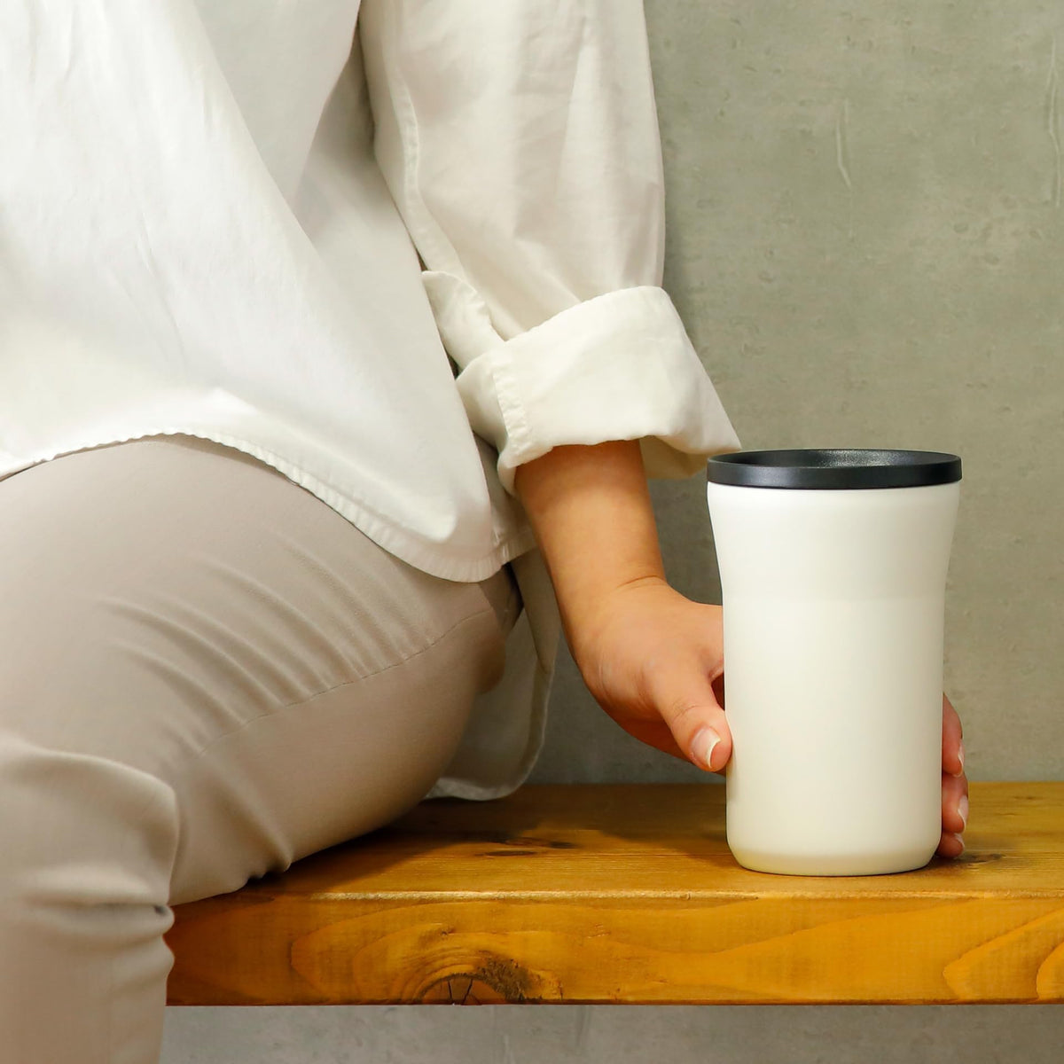 12 oz Ceramic Coated Tumbler with Lid