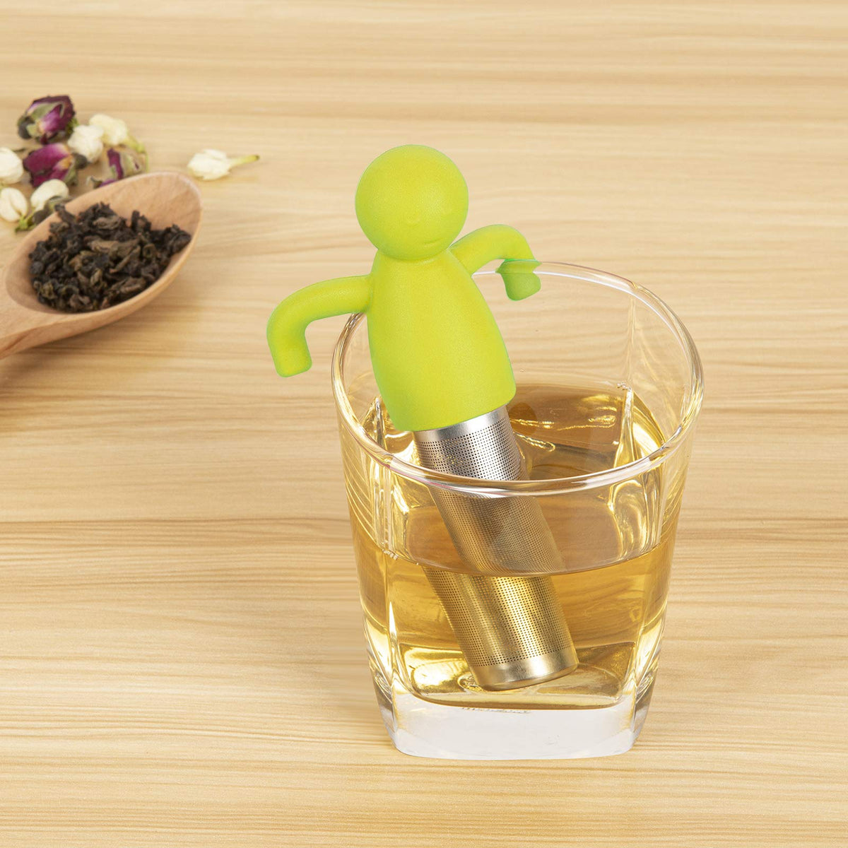 Stainless Steel Tea Infuser Steeper for Loose Tea Extra Fine Mesh Green