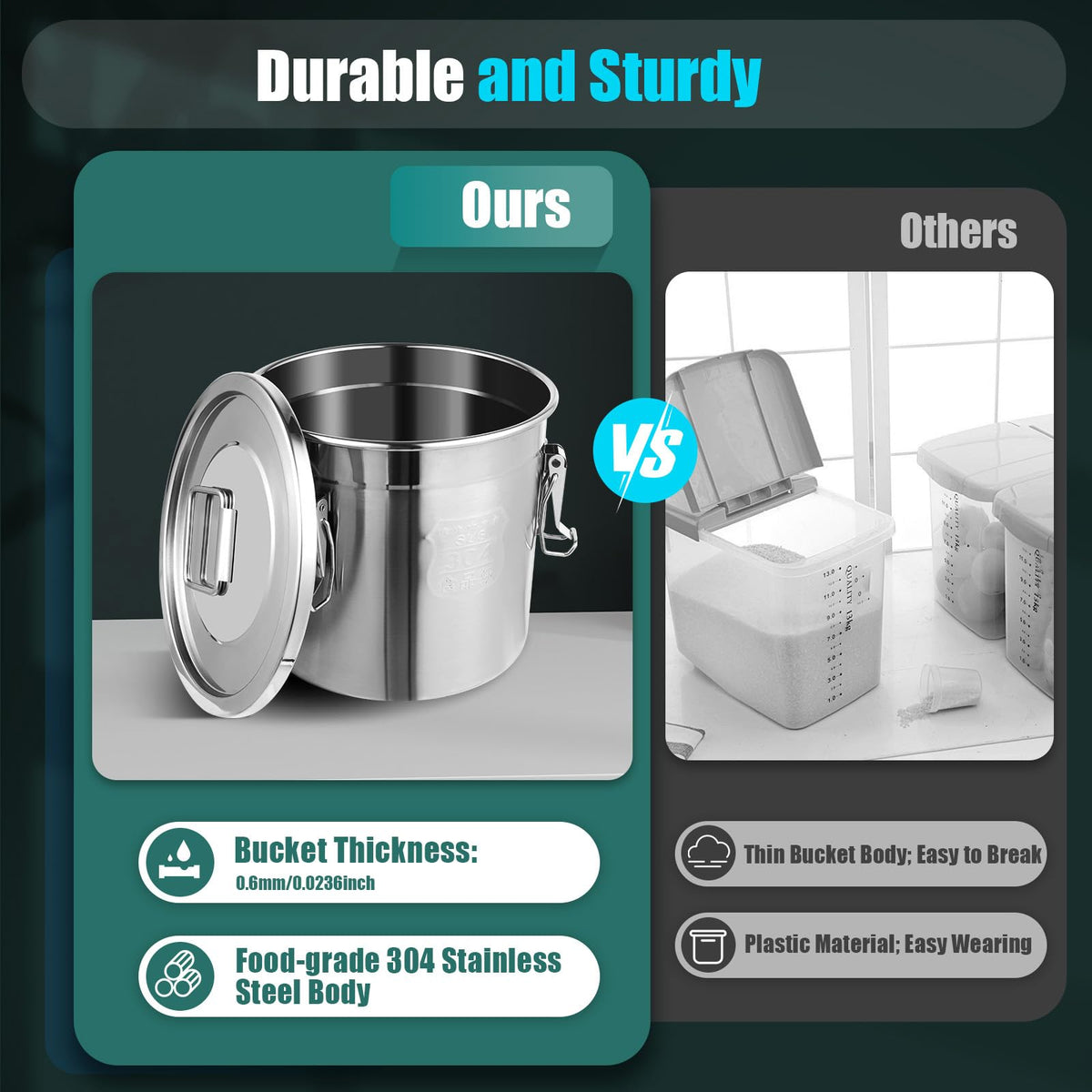 3.2Gal Stainless Steel Canister with Airtight Lid 15