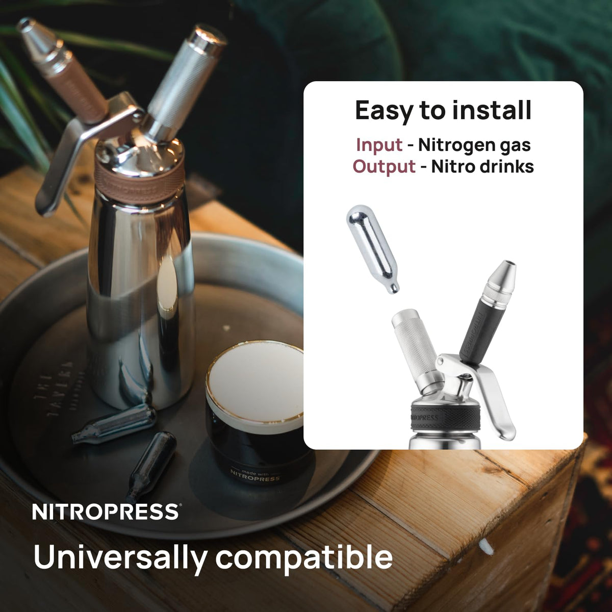 NitroPress Pure Nitrogen Cartridges (10 Count)