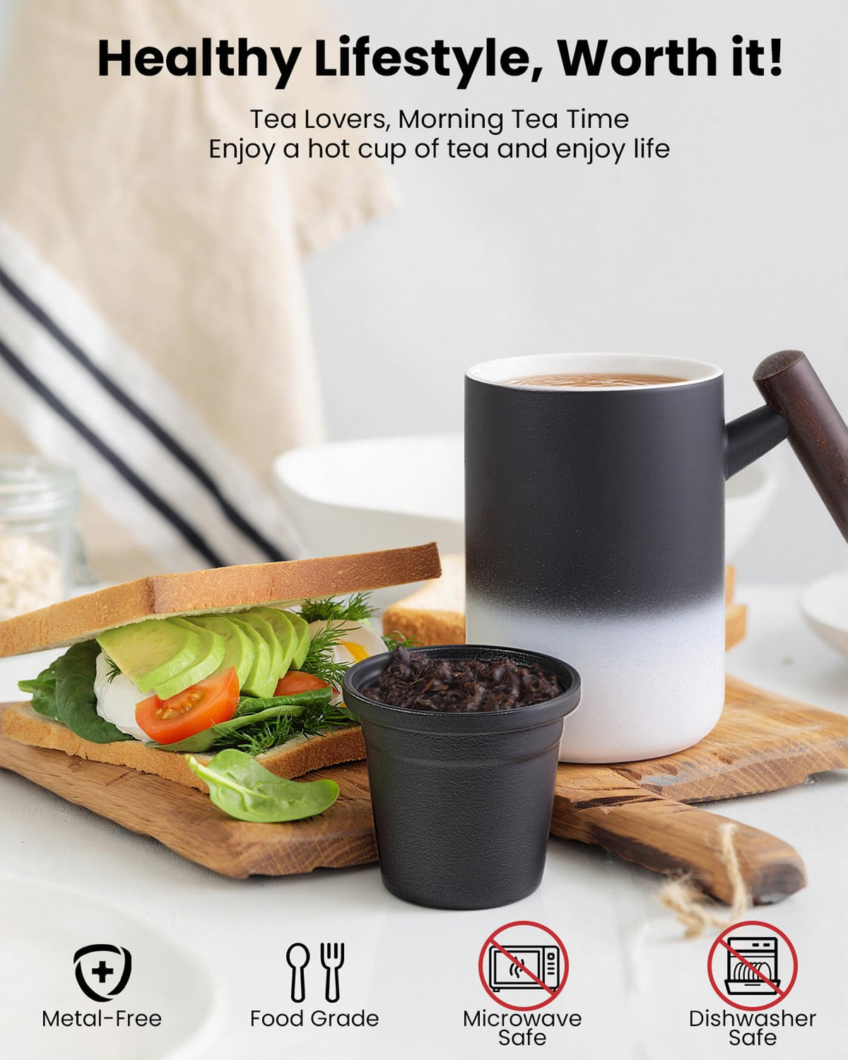 Tea Cup with Infuser and Lid