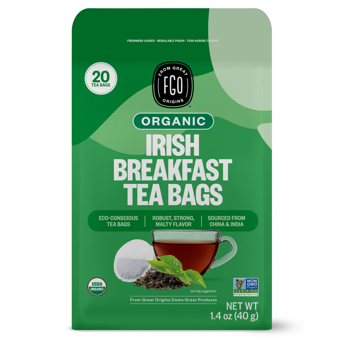 Organic Irish Breakfast Tea (20 Count)