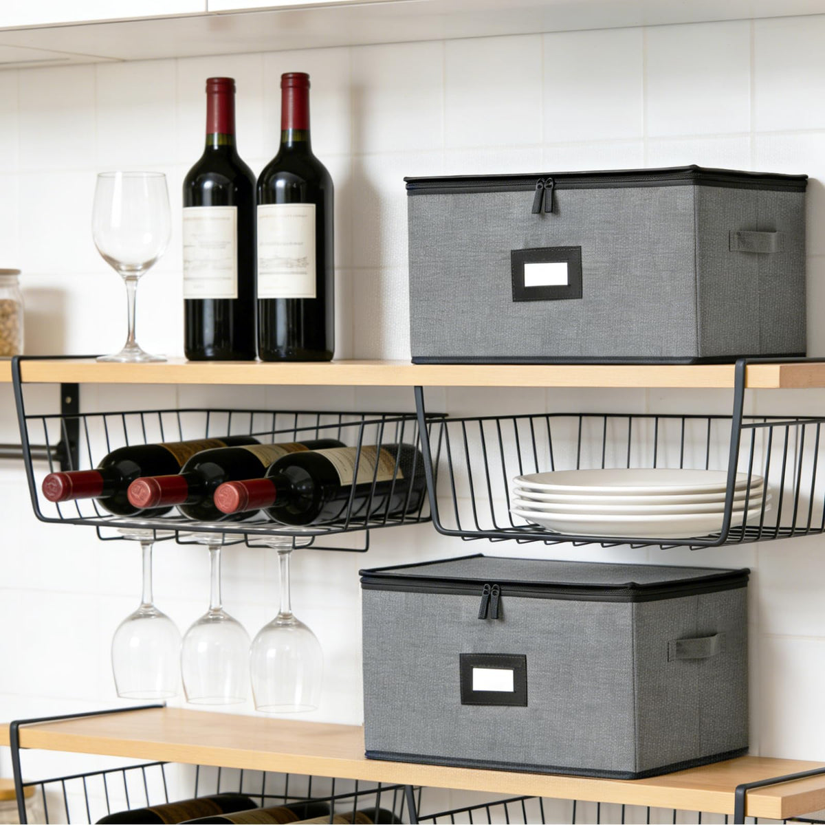 Wine Glass Storage Moving Box with Dividers 2 Pack (2 Count)