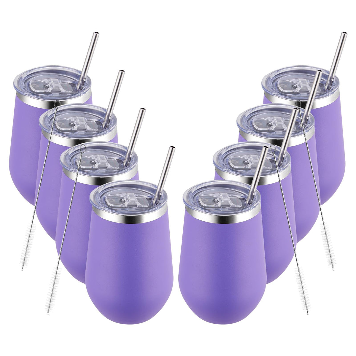 12oz Stainless Steel Wine Tumbler with Lid