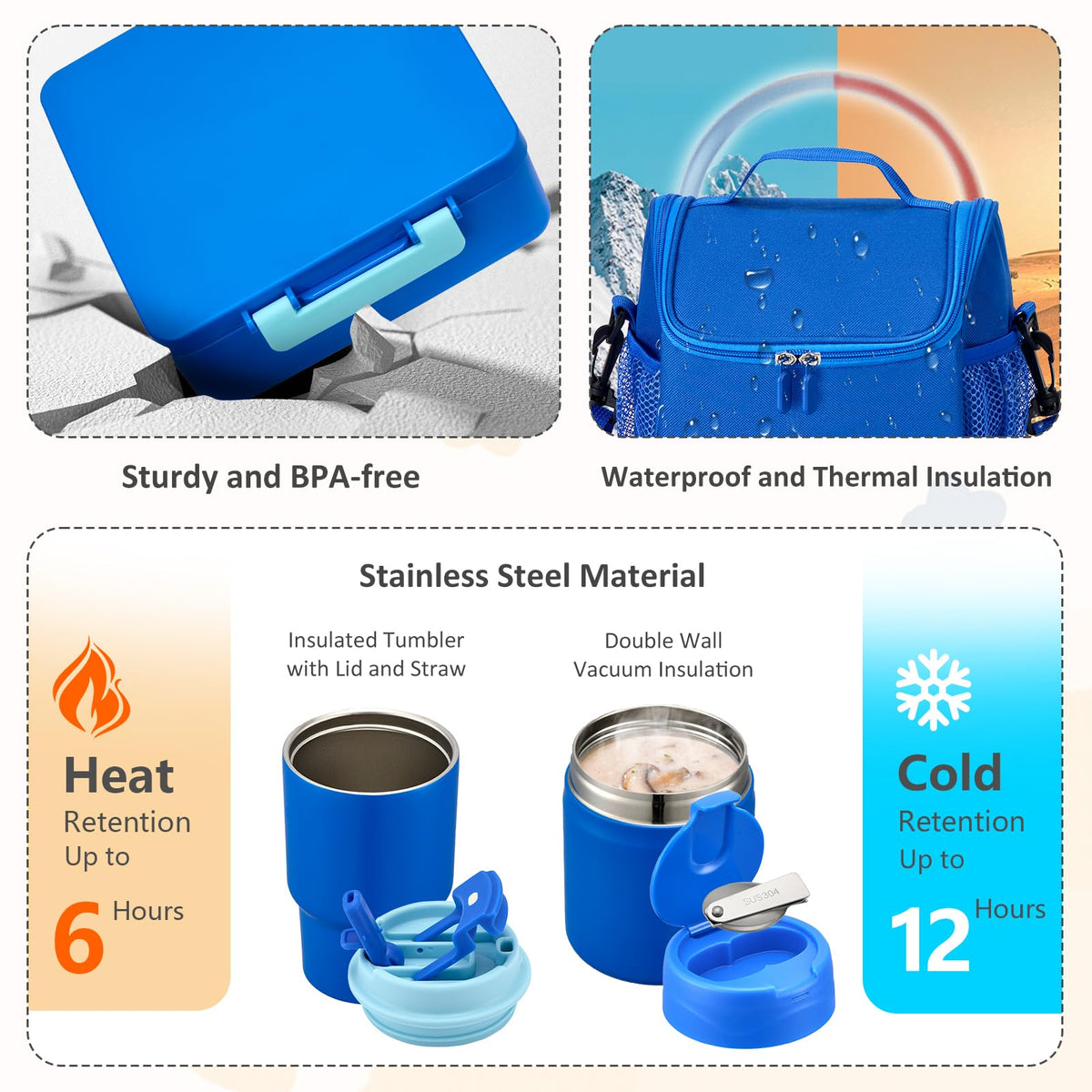 Lunch Box Set with Bento Box Container