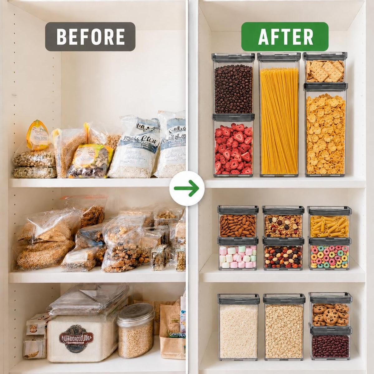 Airtight Pantry Storage Container 5 PC Set Twist (5 Count)