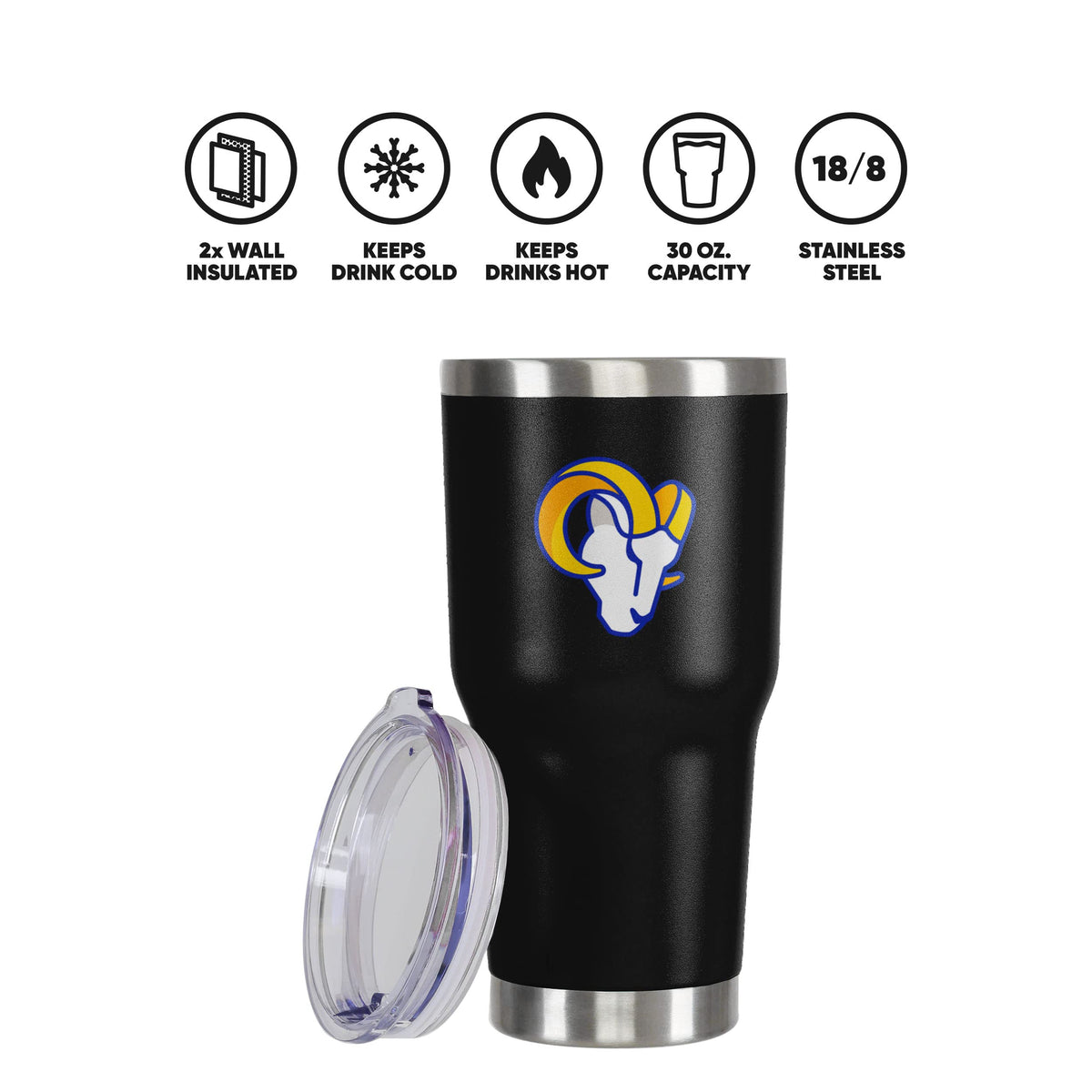 Los Angeles Rams NFL Team Logo 30 oz Tumbler