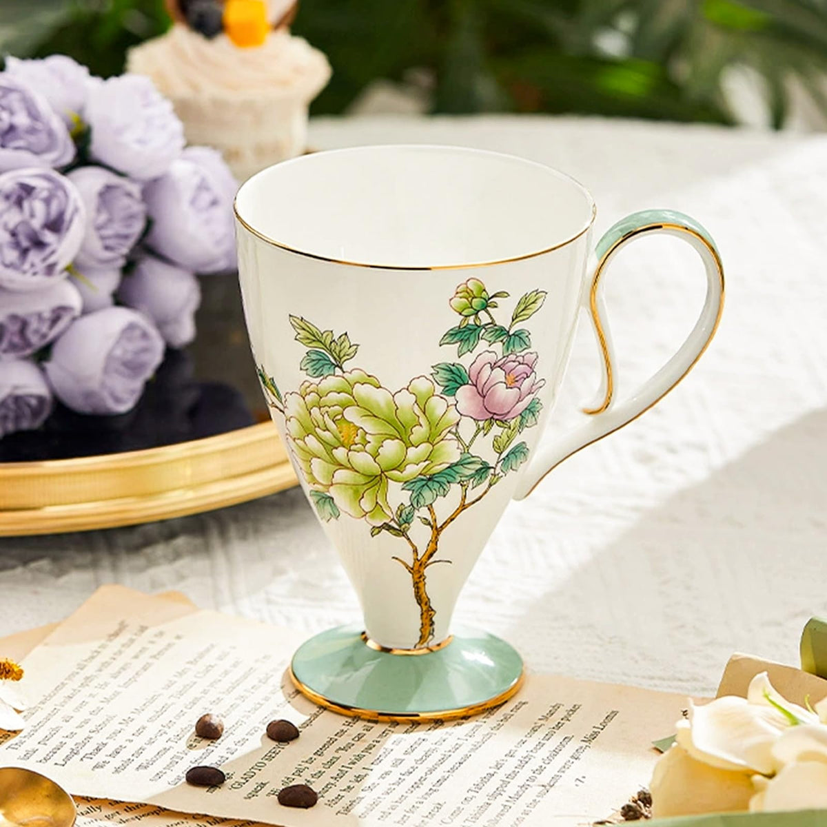 Bone China Coffee Mugs (2 Count)