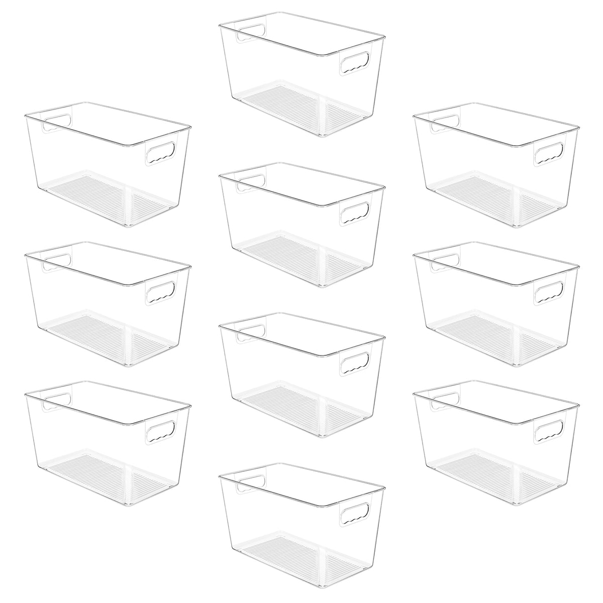 10 Pack Clear Storage Bins (10 Count)