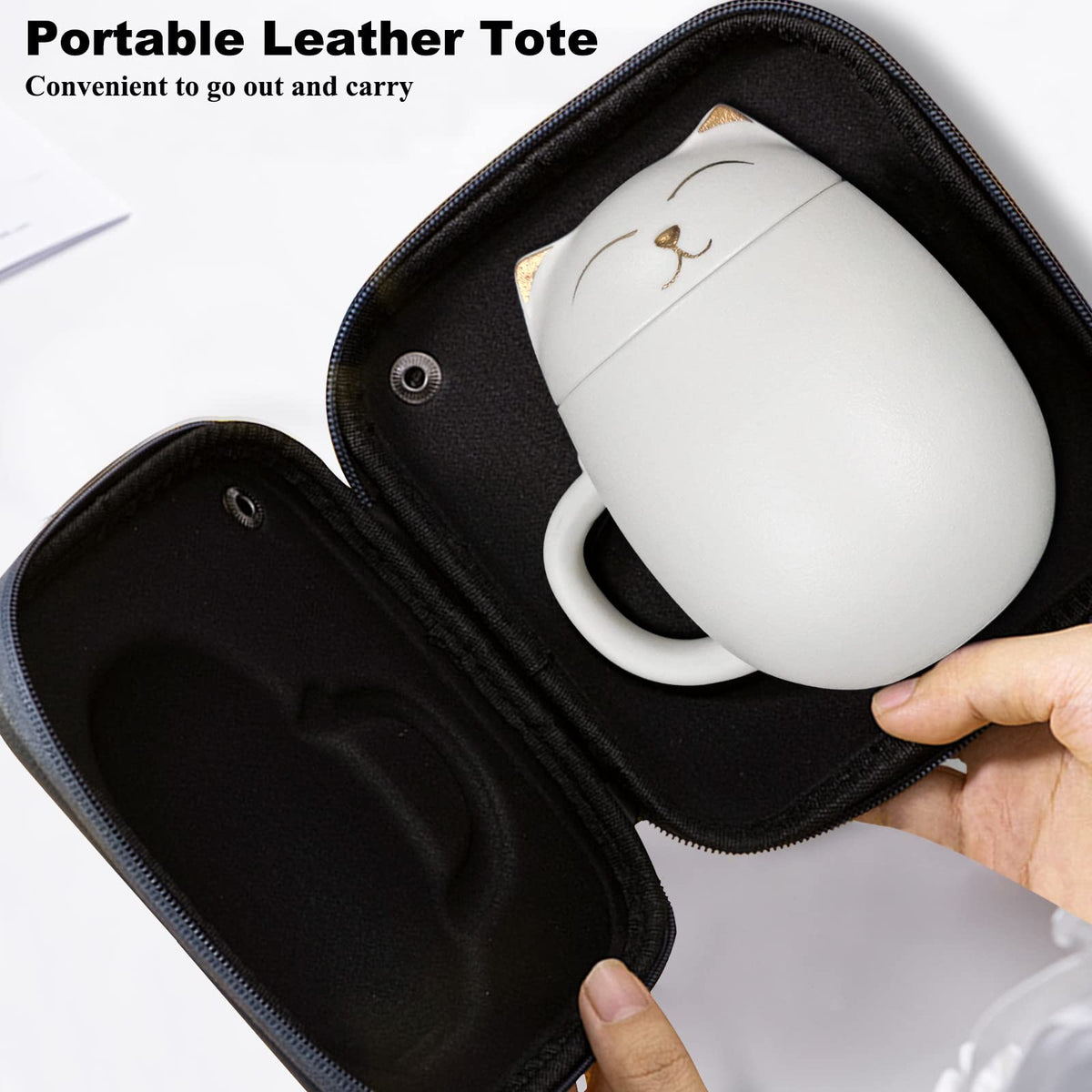 Liywall Ceramic Tea Mug with Infuser and Lid