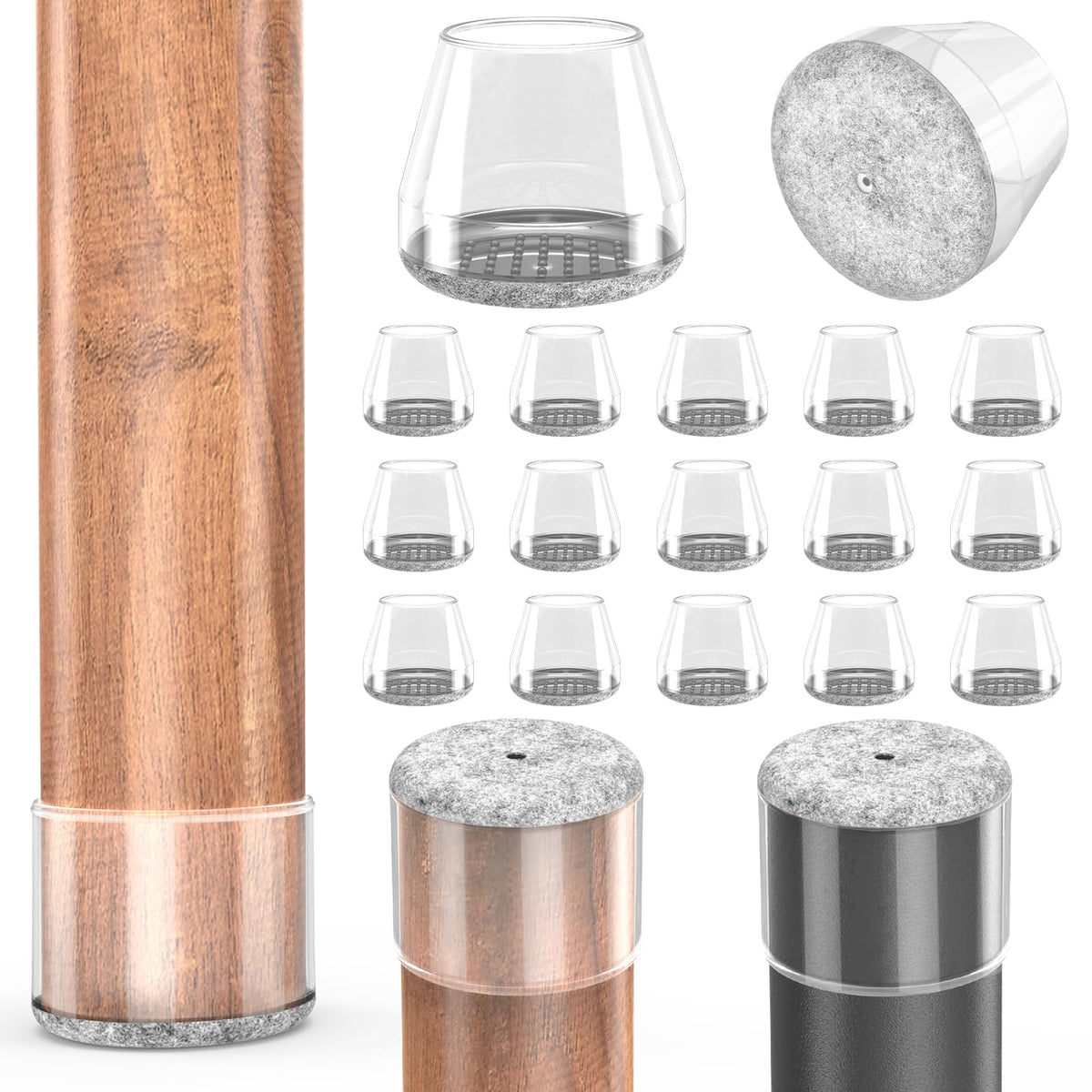 Chair Leg Floor Protectors (24 Count)