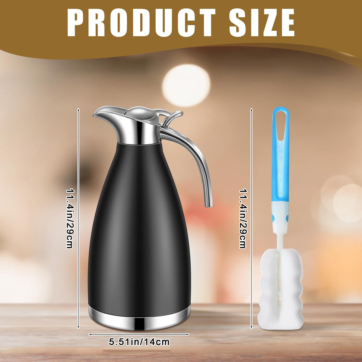 2 Pcs 68oz Thermal Coffee Carafe for Keeping Hot (2 Count)