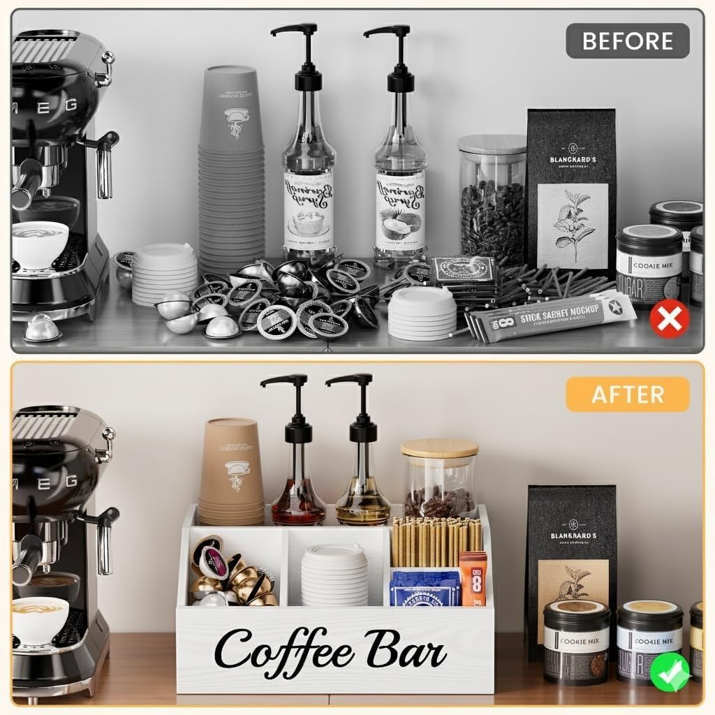 2 Pack Coffee Station Organizer for Countertop (2 Count)