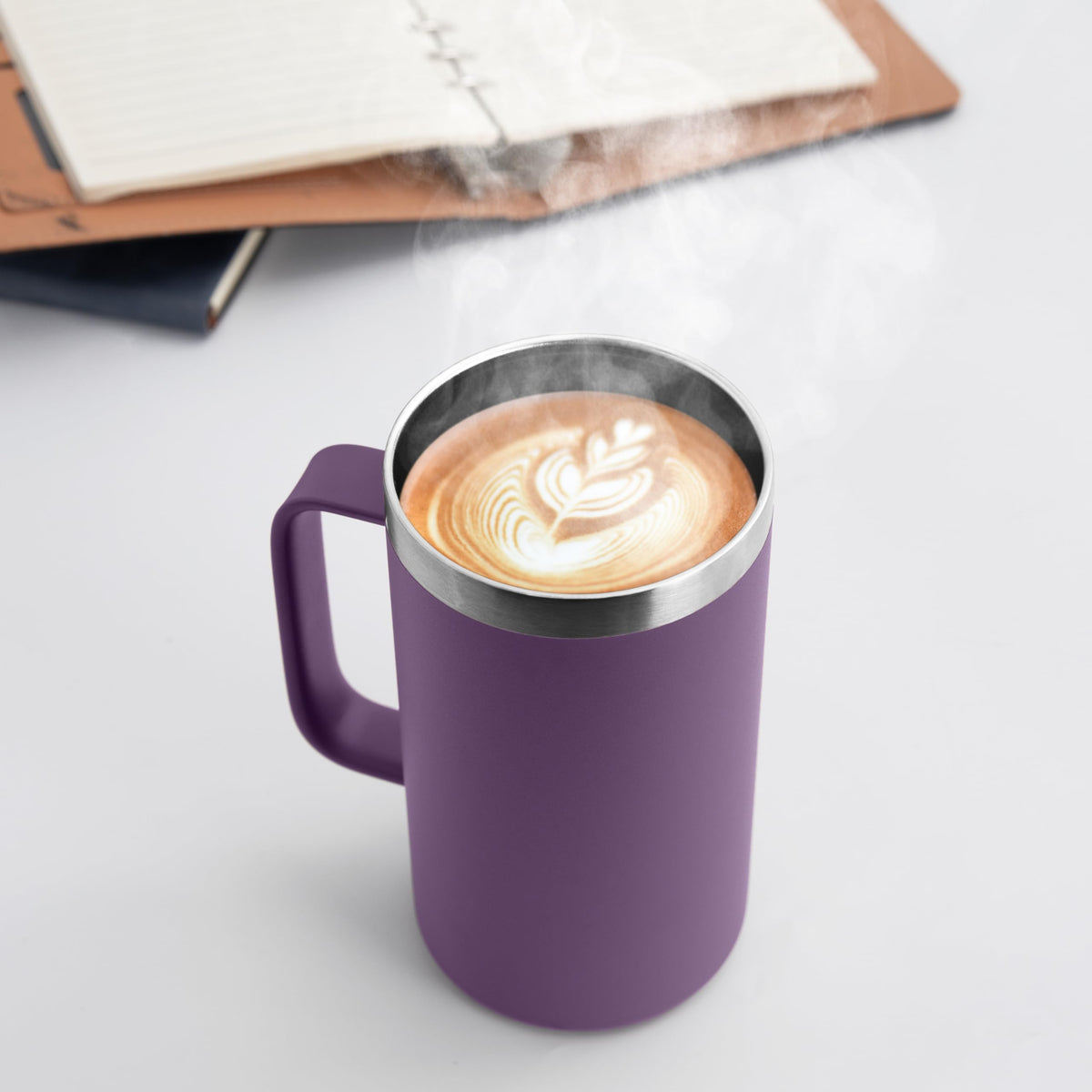 24oz Mug with Handle and Lid