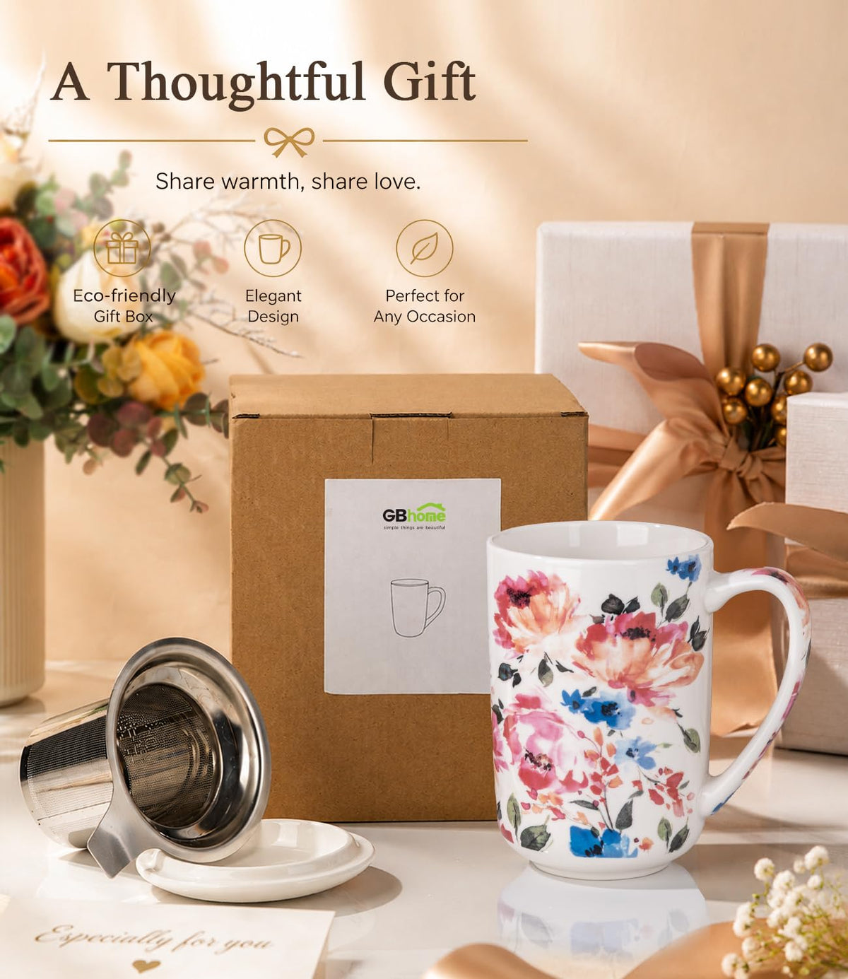 Tea Mug with Infuser and Lid