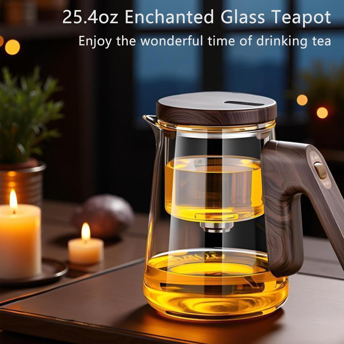 Small 25.4oz Enchanted Glass Teapot