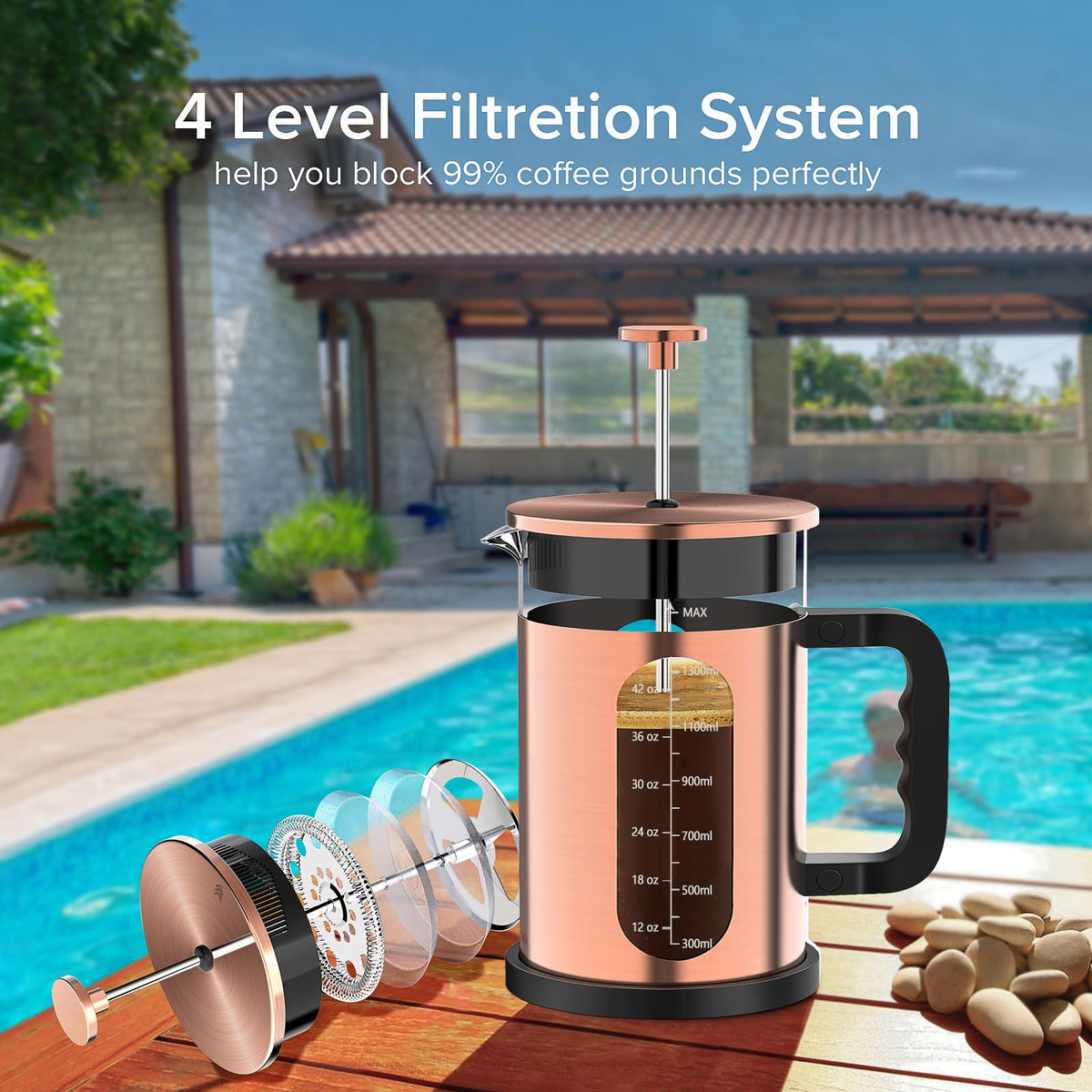 French Press Coffee Maker 51oz