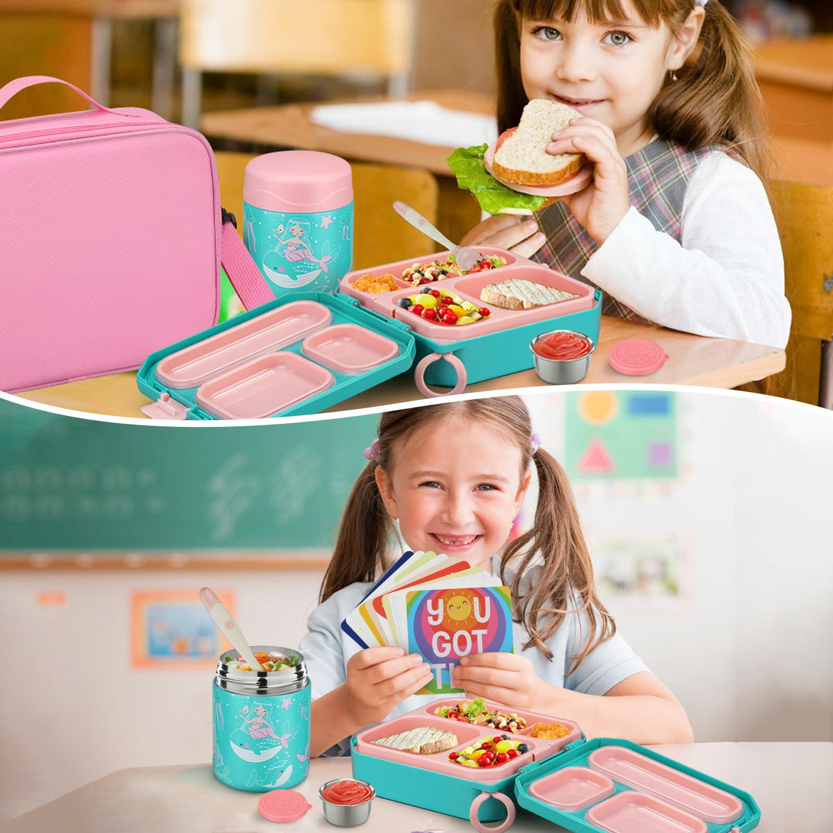 Bento Lunch Box for Kids with 12oz Soup Thermo Leak