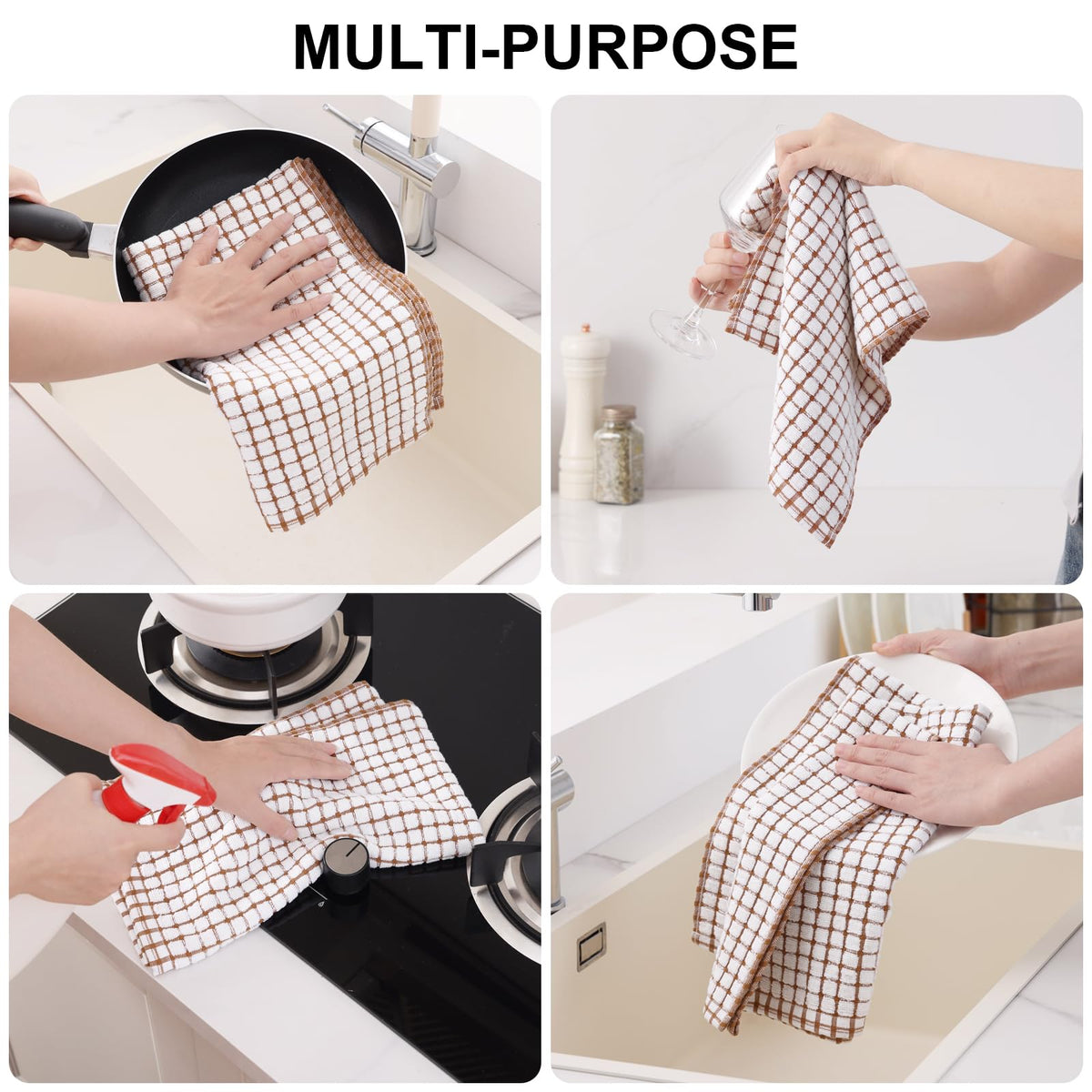 Cotton 8 Pack Terry Kitchen Towels (8 Count)