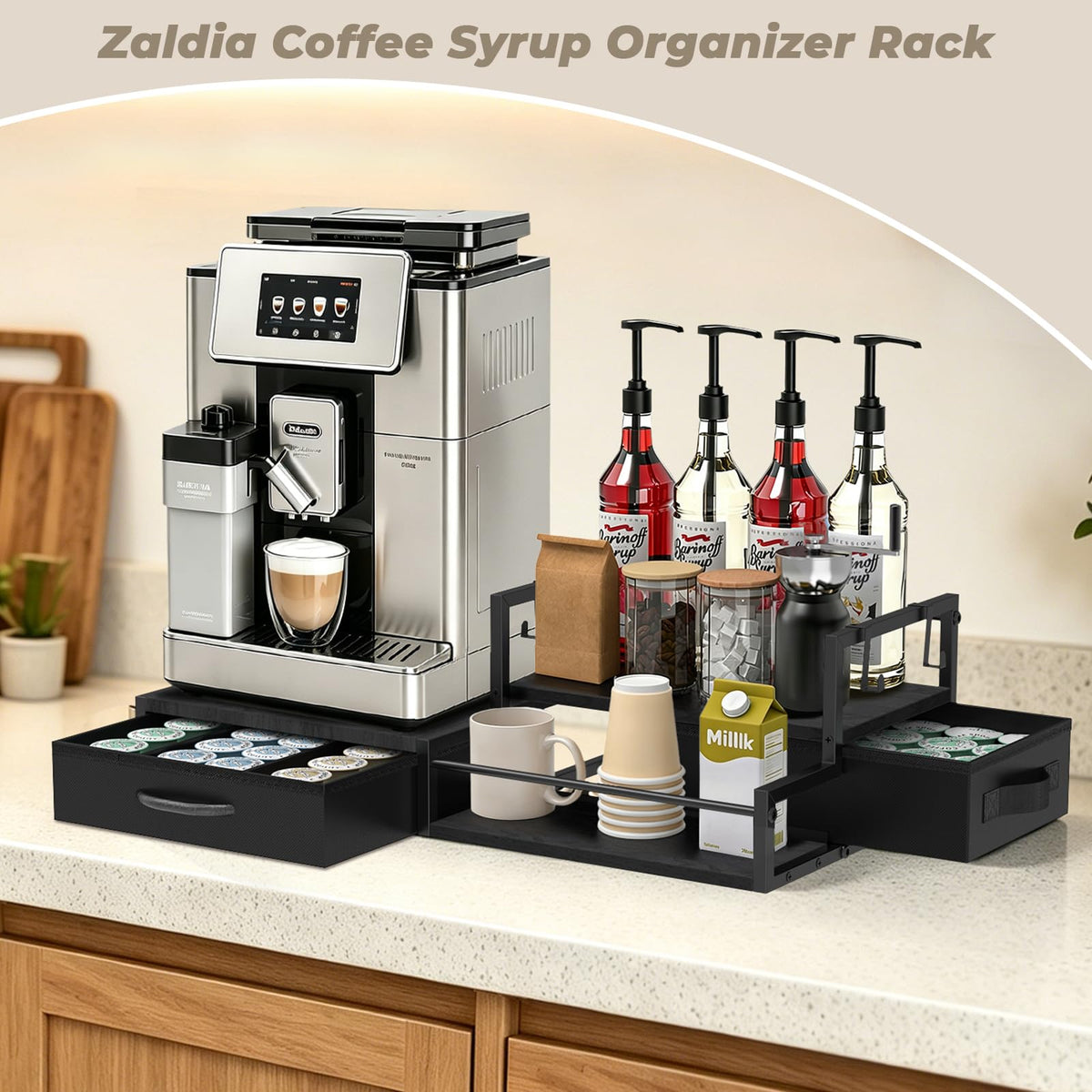 Coffee Syrup Organizer for Countertop