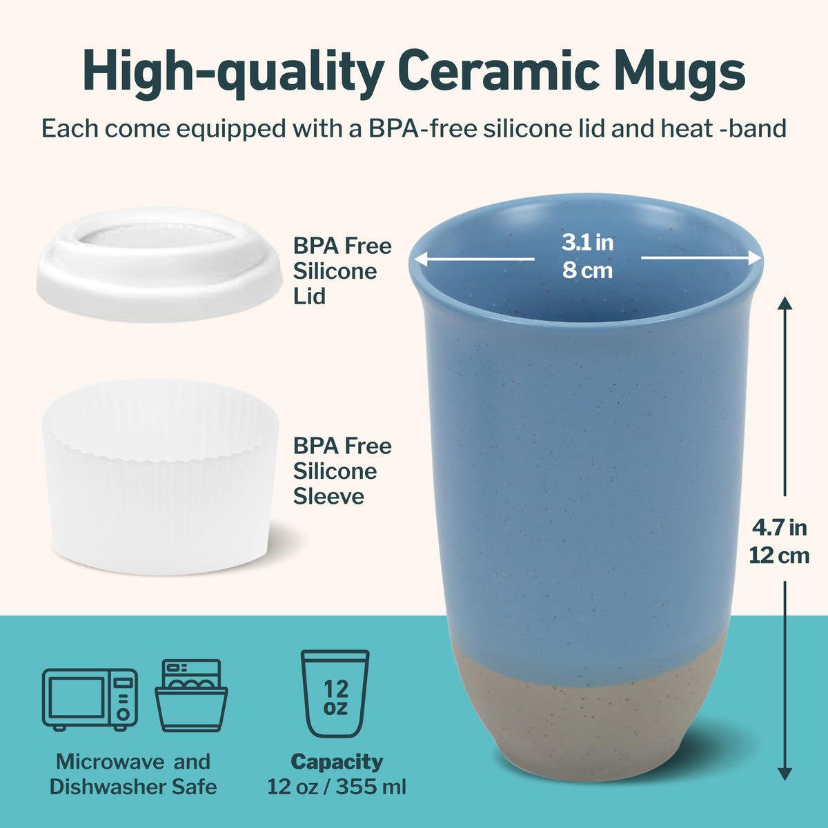 Travel Mug Ceramic Coffee Mug With Lid