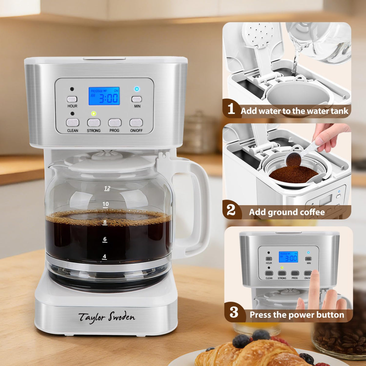 12 Cup Programmable Coffee Maker