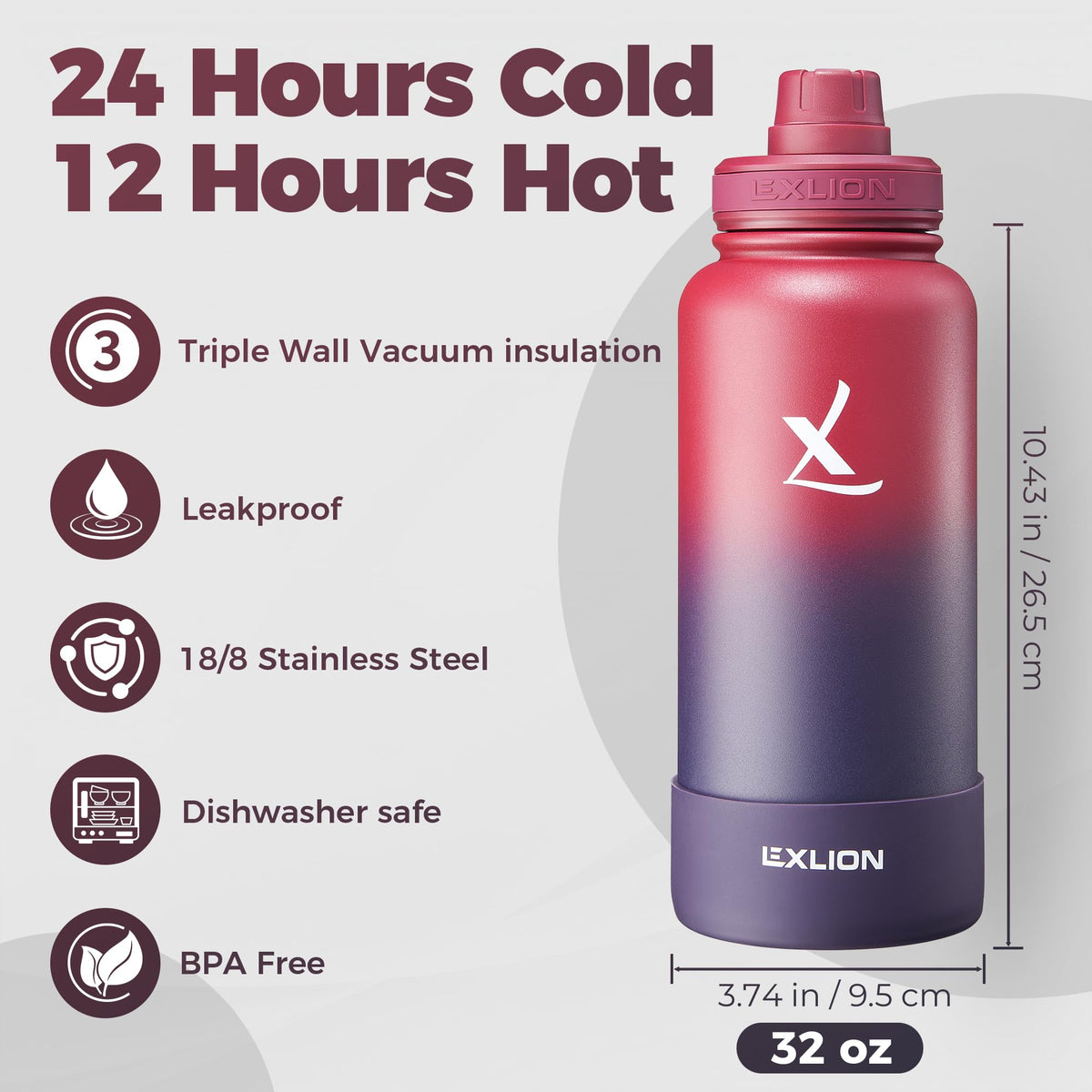 Tea Infuser Water Bottle 32 Oz