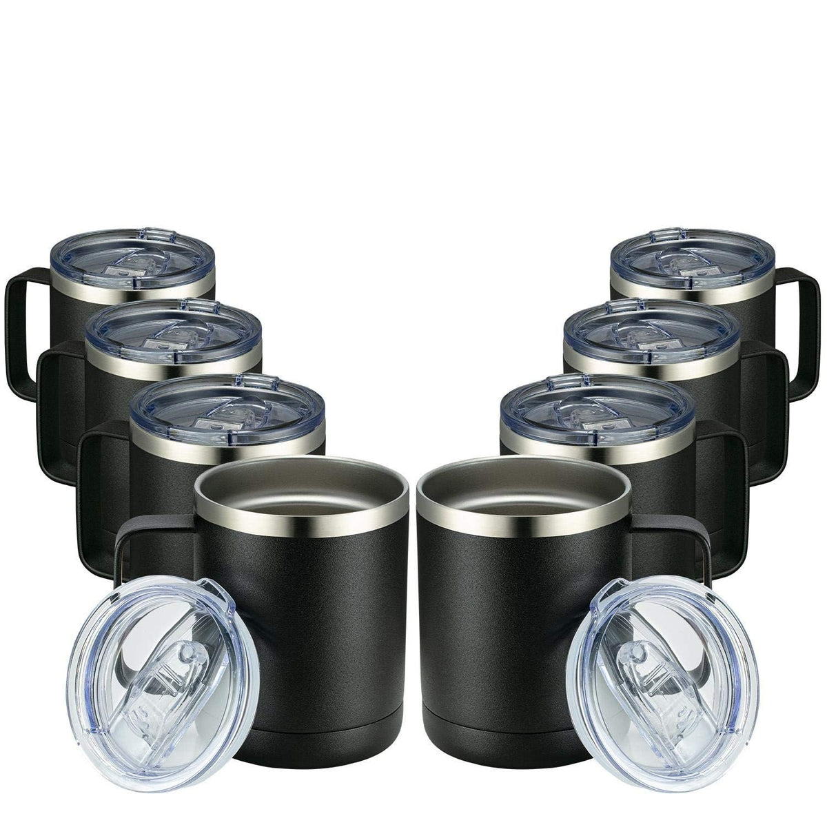 12oz Coffee Mug With Handle 8 Pack Bulk (8 Count)