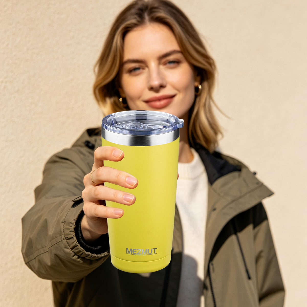 20oz Insulated Tumbler Travel Coffee Mug with Lid Straw