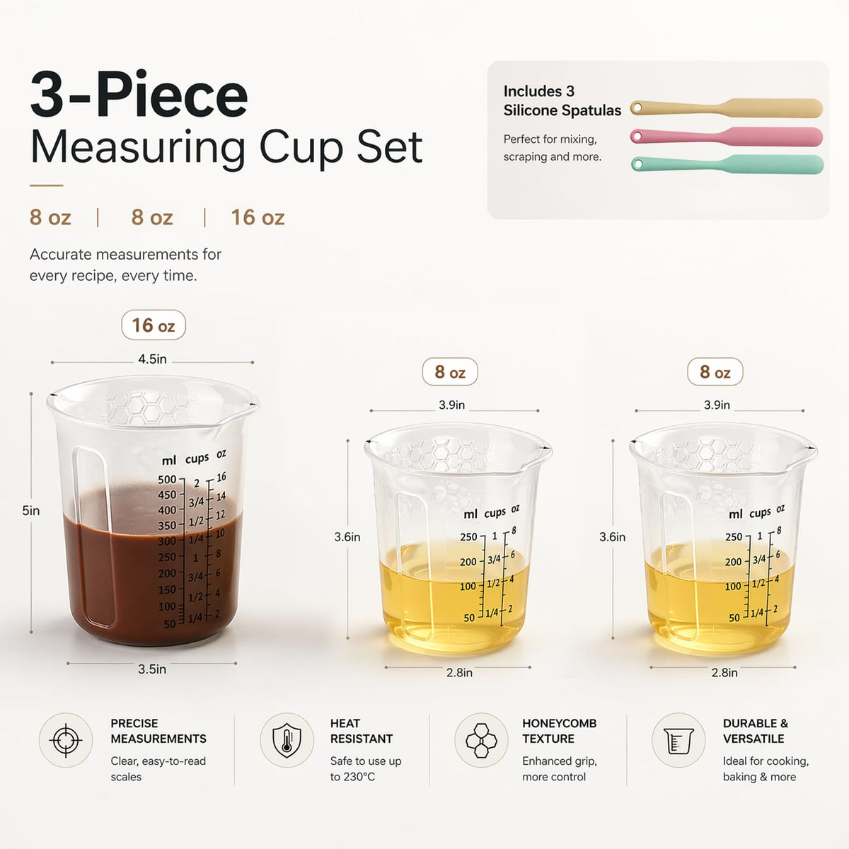 Silicone Measuring Cups Set 1 (6 Count)