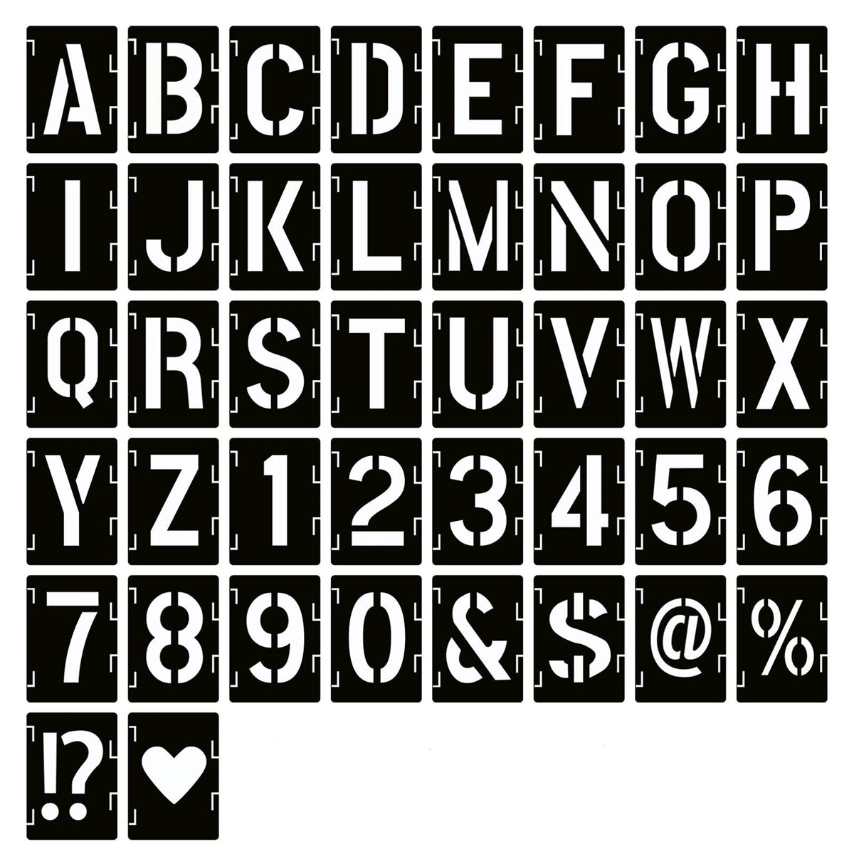 18 Inch Letter Stencils Symbol Numbers Craft Stencils
