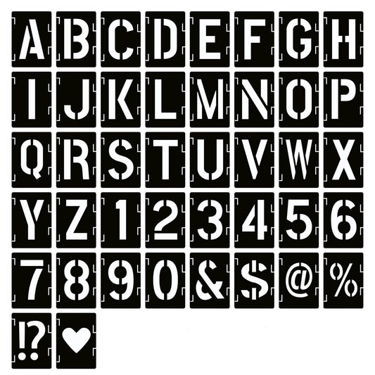 1 Inch Letter Stencils Symbol Numbers Craft Stencils