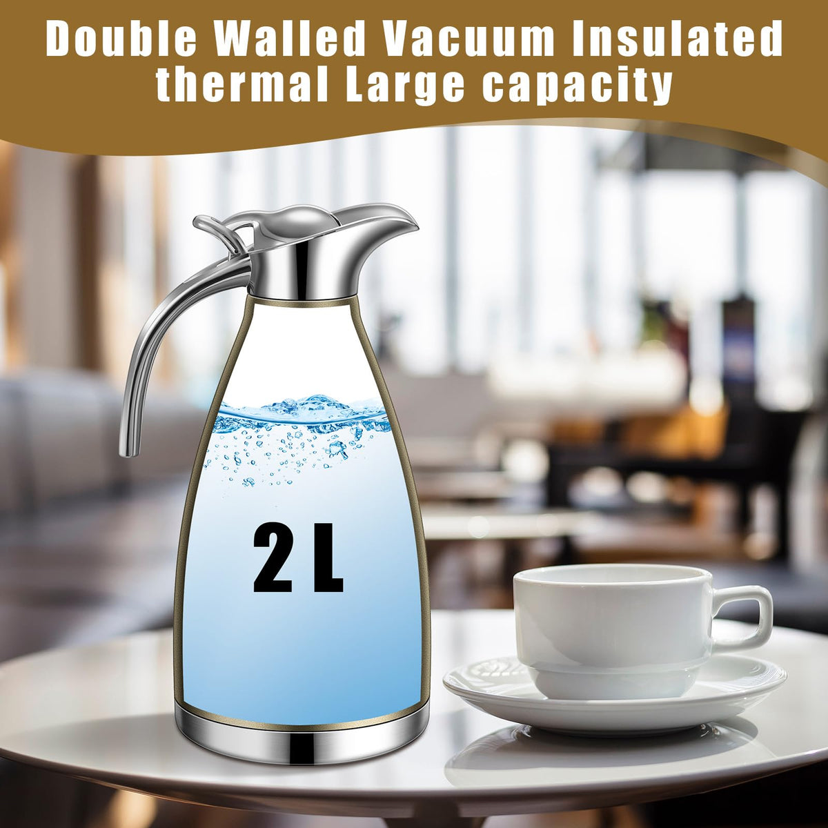 2 Pcs 68oz Thermal Coffee Carafe for Keeping Hot (2 Count)